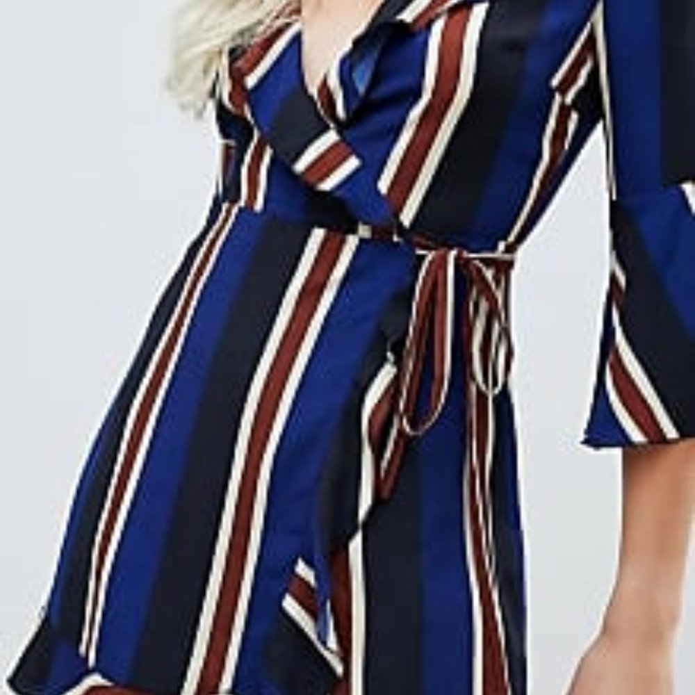 Outrageous Fortune ASOS Ruffle Wrap Dress NWT - Picture 4 of 6